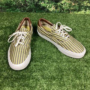 Vans Era 59 Striped Sneakers Yellow Gray 8.5/10